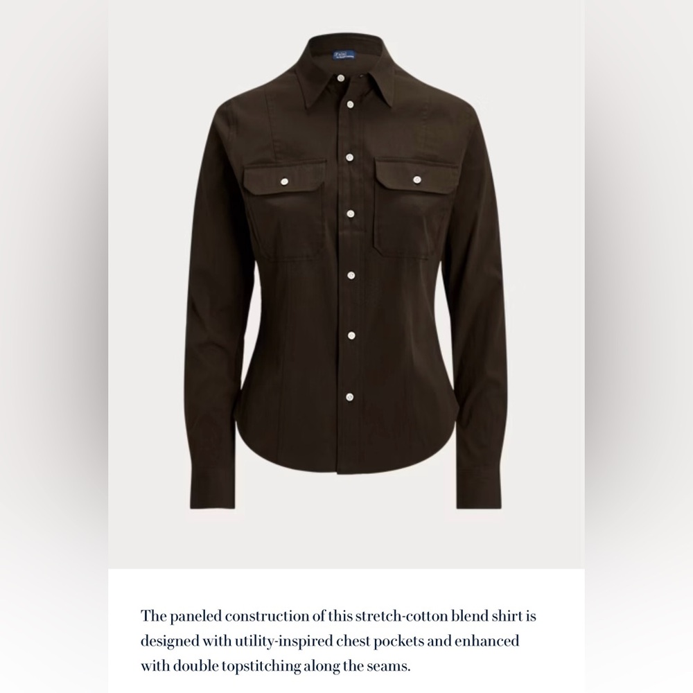 Polo by Ralph Lauren brown button up shirt